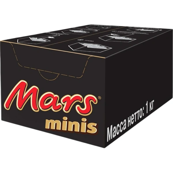 Шоколадный батончик Mars minis с карамелью и нугой 1 кг 832967 - МСК «Форвард»