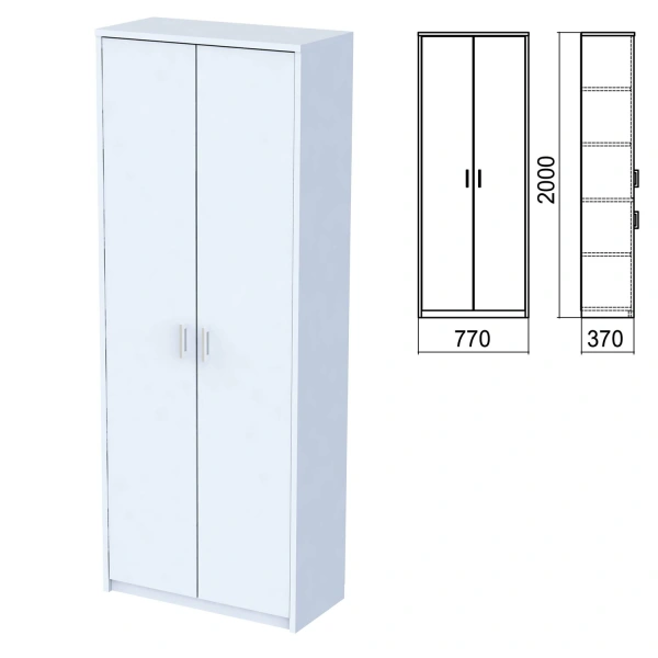 Шкаф закрытый "Арго", 770х370х2000 мм, серый (КОМПЛЕКТ) 981597