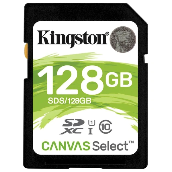 Карта памяти SDXC 128GB KINGSTON Canvas Select Plus UHS-I U1, 100 Мб/сек (class 10), SDS2/128GB 513191