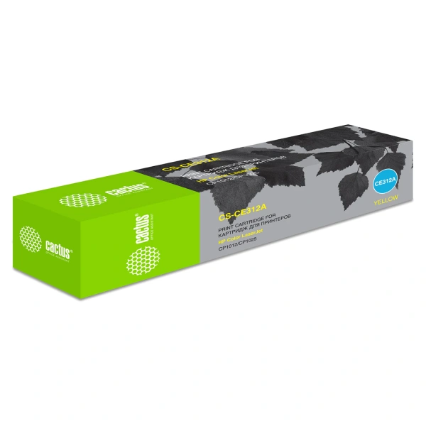 Картридж лазерный CACTUS (CS-CE312A) для HP ColorLaserJet CP1025/CP1025NW, желтый, ресурс 1000 стр 362068 ПОД ЗАКАЗ 8 ДНЕЙ