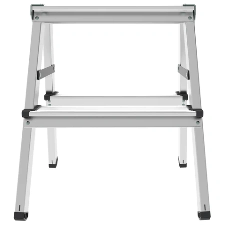 Стремянка алюминиевая двухсторонняя 2х2 ступени, высота площадки 0,43 м, до 150 кг, вес 1,8 кг, НОВАЯ ВЫСОТА, 1120202 609082 - МСК «Форвард»