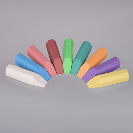 Мелки для асфальта Гамма "Малыш", цветные, 20шт., 9 интенсив. цв., пластиковое ведро 291025_020 388327 - МСК «Форвард»