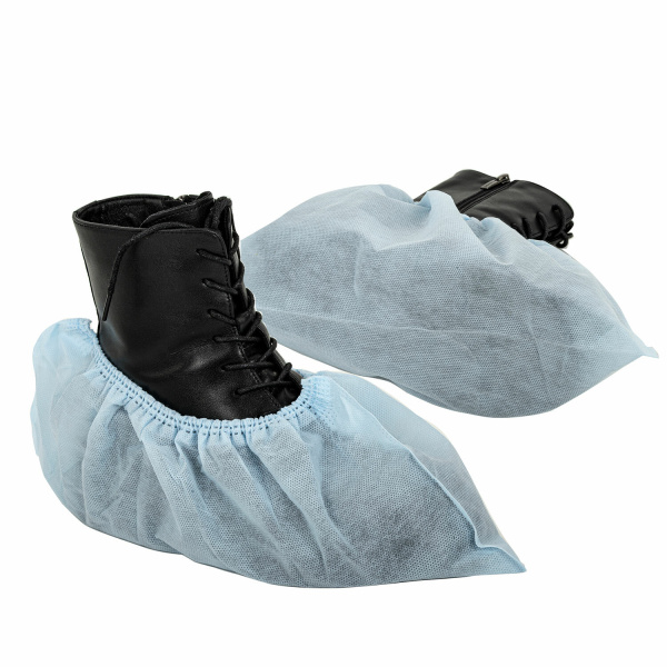 Бахилы из спанбонда низкие КОМПЛЕКТ 80 штук (40 пар), 25 г/м2 ГЕКСА  630951