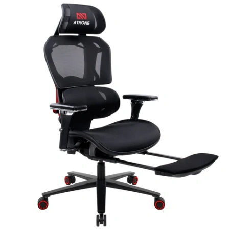 Кресло ATRONE (АТРОН) "Optimus ER-707", адаптивный механизм со слайдером, сетка, черный/красный, 532968 под заказ 8 дней - МСК «Форвард»