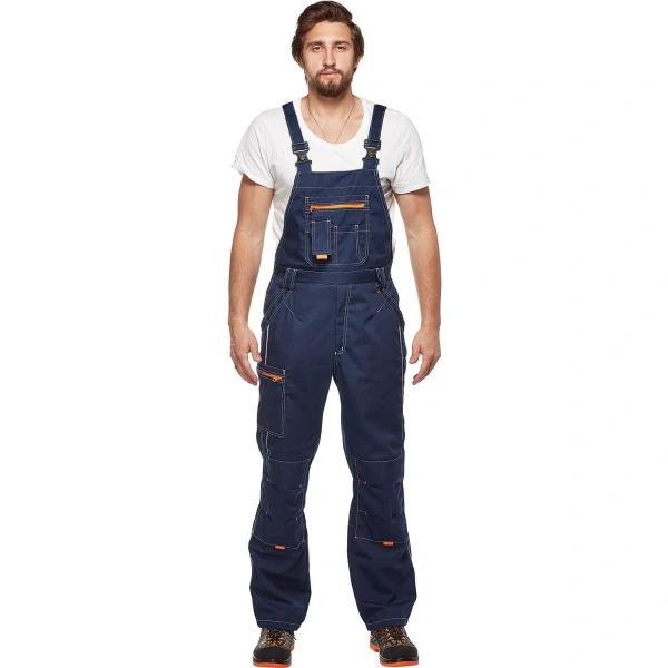 Полукомбинезон рабочий летний мужской л34-ПК со светоотражающим кантом синий (размер 96-100 (48-50), рост 170-176) 1724741 минпромторг - МСК «Форвард»