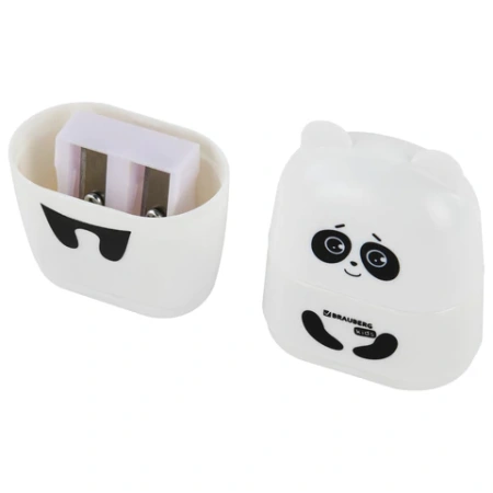 Точилка с ластиком 2 в 1 BRAUBERG KIDS "Панда", 2 отверстия, блистер, 271988 - МСК «Форвард»