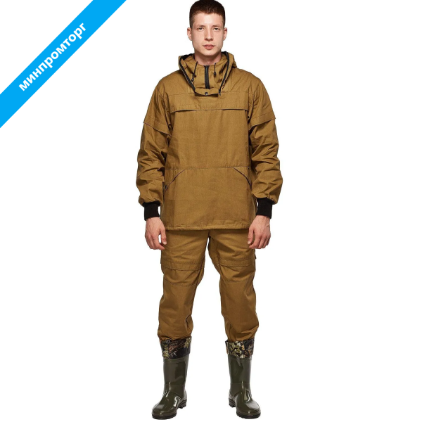 Костюм рабочий летний мужской противоэнцефалитный КБР хаки палатка (размер 44-46, рост 170-176 см) 1750229 минпромторг