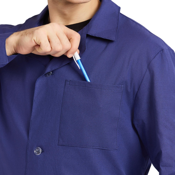 Халат рабочий у02-ХЛ мужской синий (размер 48-50, рост 170-176) 150713 ЧЕСТНЫЙ ЗНАК! - МСК «Форвард»