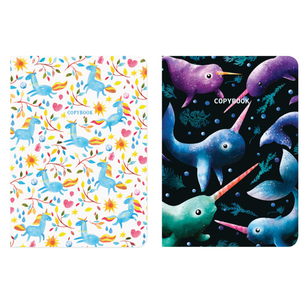 Тетради B5 (179х250мм) 60л НАБОР 2шт. сшивка клетка SoftTouch, 70г/м, FANTASY, BRAUBERG, 403820