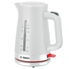 Чайник BOSCH TWK3M121, 1,7 л, 2400 Вт, закрытый нагревательный элемент, пластик, белый 458594 - МСК «Форвард»
