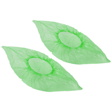 Бахилы MERIDIAN ПРОЧНЫЕ 3,8 грамма, зеленые, КОМПЛЕКТ 100 штук (50 пар), 40х15 см, ПНД 631345 - МСК «Форвард»