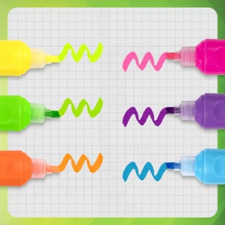 Набор текстовыделителей 6 НЕОНОВЫХ ЦВЕТОВ, STAFF "EVERYDAY HL-720", линия 1-5 мм, скошенный наконечник, 152556 - МСК «Форвард»