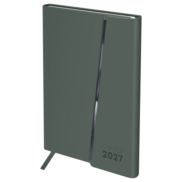 Ежедневник датированный 2027г., А5, 176л., твердый переплет, кожзам Soft touch, BG "Magnet. Grey", серый, магнитный клапан DdА5_67949 389948 - МСК «Форвард»