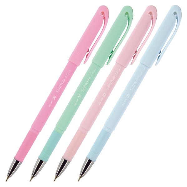 Ручка шариковая масляная BRUNO VISCONTI SoftWrite, СИНЯЯ, Zefir, корпус ассорти, 0,5мм, 20-0205 143634