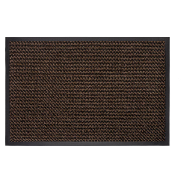 Коврик входной ИЗНОСОСТОЙКИЙ влаговпитывающий 60х90см толщина 8мм ТАФТИНГ корич LAIMA EXPERT 606884