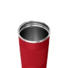 Термокружка 510 мл JOYLUX (ДЖОЙЛЮКС) EVERY DAY, нержавеющая сталь SUS304, силиконовый рукав, красный матовый, 700294 - МСК «Форвард»