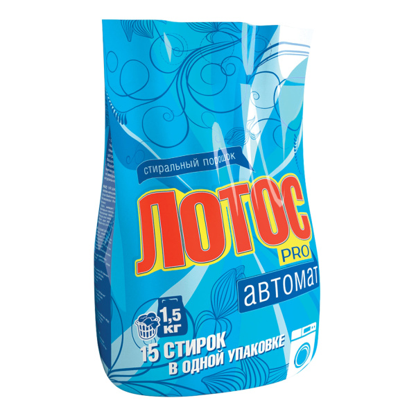 Стиральный порошок автомат 1,5кг ЛОТОС PRO, 604644