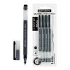 Ручки гелевые BRAUBERG X-WRITER 1800, УВЕЛИЧЕННАЯ ДЛИНА ПИСЬМА 1 800 м, ЧЕРНЫЕ, НАБОР 4 ШТУКИ, стандартный узел 0,5 мм, 144136 - МСК «Форвард»