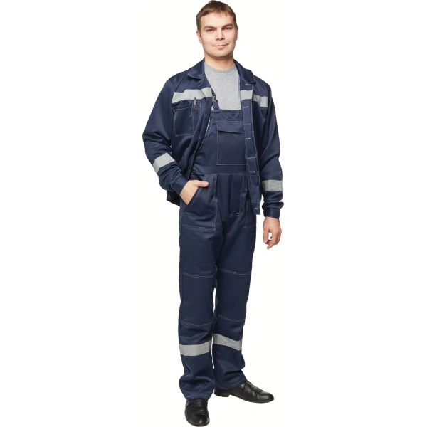 Костюм рабочий летний мужской л22-КПК с СОП синий (размер 104-108 (52-54), рост 170-176) 816236 - МСК «Форвард»
