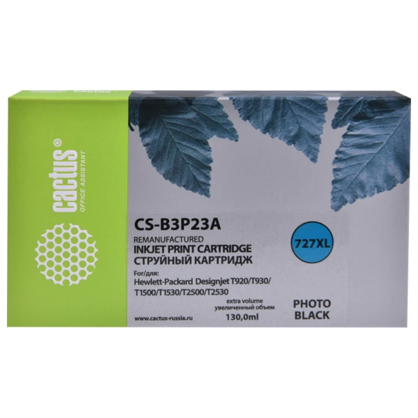 Картридж струйный CACTUS (CS-B3P23A) для HP DesignJet T920/T1500, фото черный CS-B3P23A 363690 под заказ 8 дней
