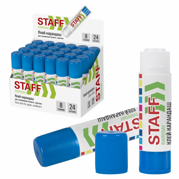 Клей-карандаш STAFF EVERYDAY 8 г, 220374