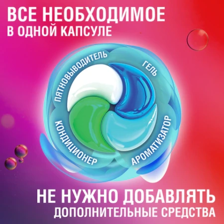 Капсулы для стирки белья большие концентрат 4 в 1, с кондиционером, "Райский сад", 60 шт., LAIMA, 608876 - МСК «Форвард»