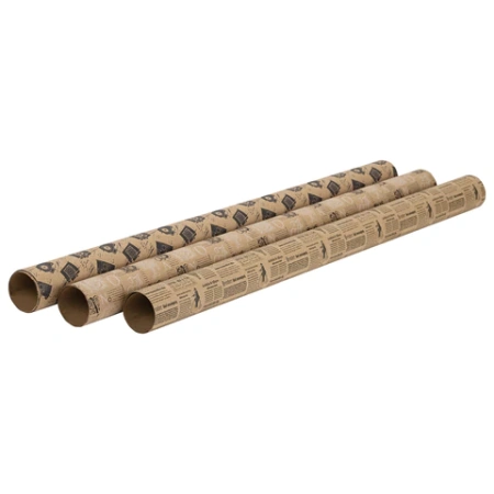 Бумага упаковочная крафтовая НАБОР 3 шт., "Kraft Casual", 70х100 см, 3 дизайна, ЗОЛОТАЯ СКАЗКА, 592063 - МСК «Форвард»