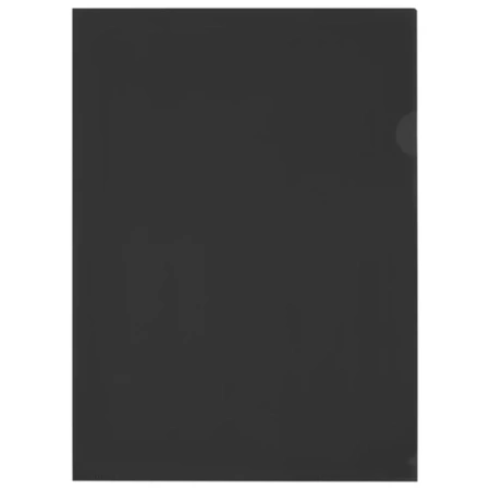 Папка-уголок прозрачная А4 BRAUBERG UNIVERSAL, черная, 0,10 мм, со штрихкодом, 273046 - МСК «Форвард»