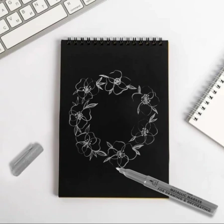 Маркер для декорирования и рисования СЕРЕБРИСТЫЙ BRAUBERG ART METALLIC, линия письма 1-3 мм, 152439 - МСК «Форвард»