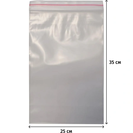 Пакет с замком zip-lock ПВД 25x35 см 100 мкм (100 шт) 1691885 - МСК «Форвард»