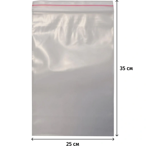 Пакет с замком zip-lock ПВД 25x35 см 100 мкм (100 шт) 1691885 - МСК «Форвард»