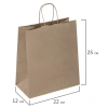 Крафт-пакет бумажный 22х12х25 см, КОМПЛЕКТ 50 шт., крученые ручки, плотность 90 г/м2, LAIMA ECO CRAFT, 609684 - МСК «Форвард»