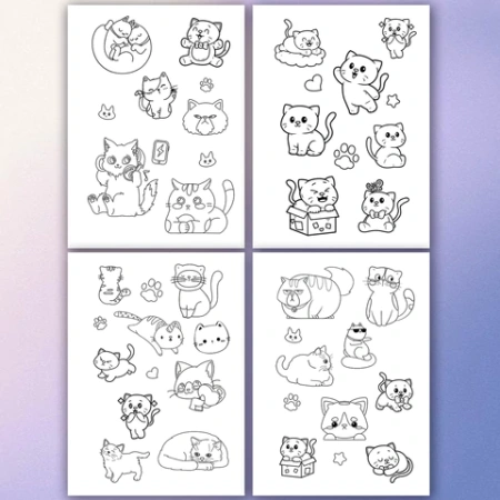 Стикербук РАСКРАСЬ И НАКЛЕЙ А5, 16 листов, 120 стикеров, на гребне, BRAUBERG, "Котики", 666048 - МСК «Форвард»