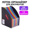 Лоток-органайзер вертикальный для бумаг и документов, 13 отделений, BRAUBERG DOCS, А4 черный, 271153 - МСК «Форвард»