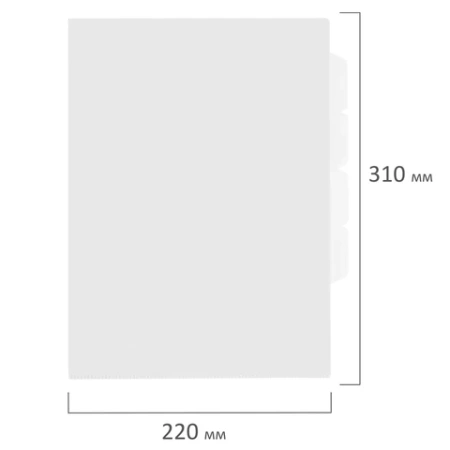 Папка-уголок 3 отделения, жесткая, А4, BRAUBERG "SPECIAL", прозрачная, 0,15 мм, 273062 - МСК «Форвард»
