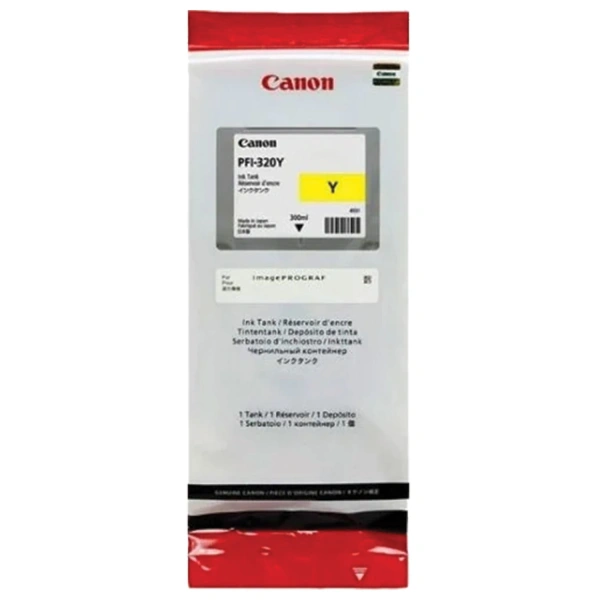Картридж струйный CANON (PFI-320Y) для imagePROGRAF TM-200/205/300/305, желтый, 300мл, ориг 2893C001 363501 под заказ 8 дней