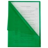 Папка-уголок жесткая прозрачная А4 BRAUBERG UNIVERSAL, зеленая, 0,15 мм, со штрихкодом, 273053 - МСК «Форвард»