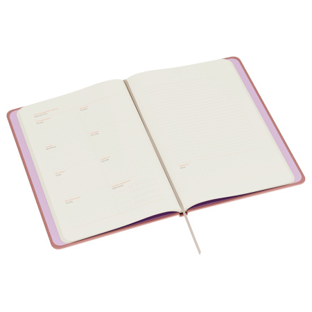 Еженедельник недатированный, B5, 64л., твердый переплет, кожзам, BG "Palm. Ecru pink", розовый 371695 - МСК «Форвард»