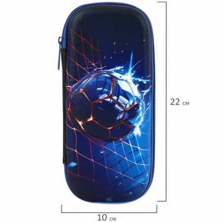 Пенал BRAUBERG, 1 отделение, 1 откидная планка, EVA, 22х10х5 см, "Score goal", 273511 - МСК «Форвард»