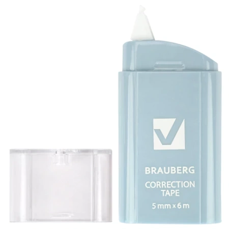 Корректирующая лента BRAUBERG COMPACT PASTEL, 5 мм х 6 м, КОМПЛЕКТ 6 штук, пенал с zip-lock, 272496 - МСК «Форвард»