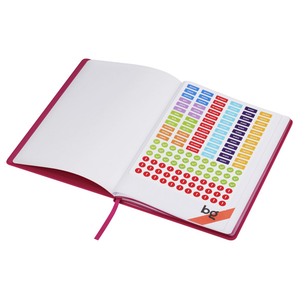 Еженедельник недатированный, B5, 64л., твердый переплет, кожзам, BG "Vienna.Fuchsia", фуксия 371693 - МСК «Форвард»