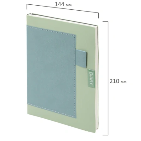 Ежедневник в наборе с ручкой А5, 144x210 мм, BRAUBERG "Style" под кожу, 160 листов, зелёный, 116863 - МСК «Форвард»