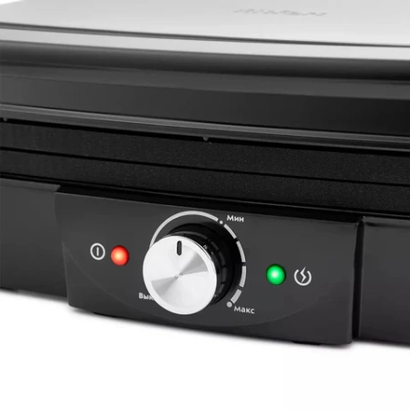 Электрогриль KITFORT KT-1656, 2000 Вт, фиксированные панели, регулировка температуры, серебристый 458194 - МСК «Форвард»