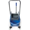 Тележка уборочная BRABIX, 1 съемное ведро 25 л, механический отжим, корзина, металлический каркас, синяя, 601498 - МСК «Форвард»