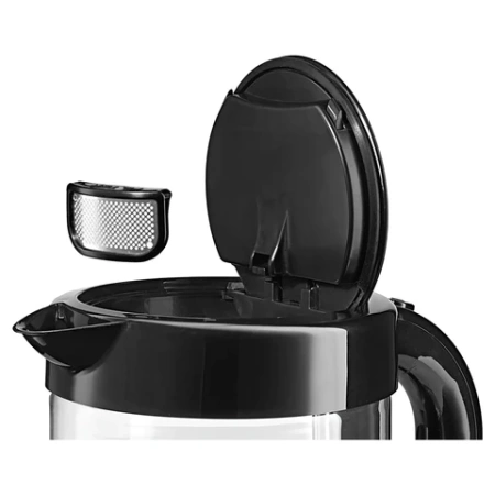 Чайник BOSCH TWK70B03, 1,7 л, 2400 Вт, закрытый нагревательный элемент, стекло, черный 458595 - МСК «Форвард»