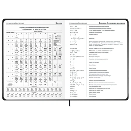 Дневник 1-11 класс 48 л., твердый, BRAUBERG, матовая ламинация, резинка, закладка-ляссе, с подсказом, "Элементы", 107242 - МСК «Форвард»