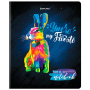 Тетрадь А5, 48 л., BRAUBERG, скоба, клетка, матовая ламинация, выборочный лак, "Animals Pop-Art" (микс в спайке), 404374 - МСК «Форвард»