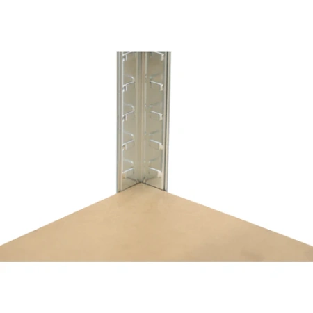 Стеллаж металлический BOOMHOUSE (БУМХАУС) безболтовой, 1800x750x350 мм, 5 полок МДФ, нагрузка на стеллаж до 875 кг, серебристый, 291411 - МСК «Форвард»