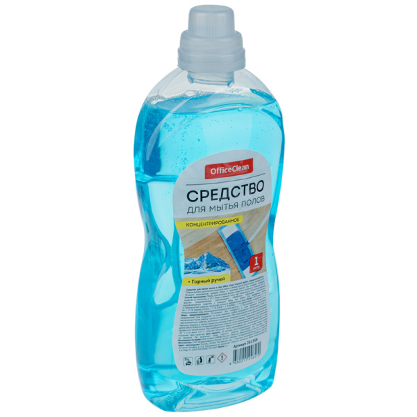 Средство для мытья полов и стен OfficeClean "Горный ручей", концентрат 1л 281358 - МСК «Форвард»