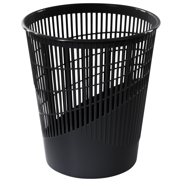 Корзина для бумаг 11 л, сетчатая, черная, BRAUBERG, 230441